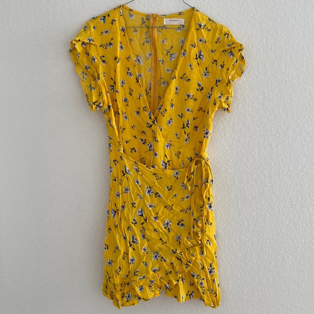HELLO MOLLY YELLOW FLORAL DRESS